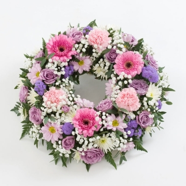 Mixed Wreath   Pink and Lilac